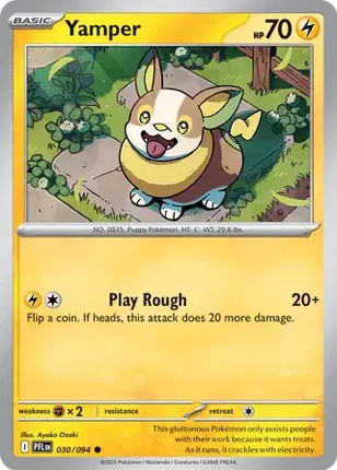 Yamper Common • 030/094 Phantasmal Flames Reverse Holofoil