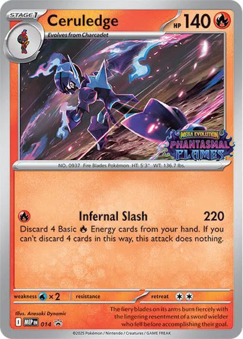 Ceruledge (Prerelease) Mega Evolution Promos Promo 014 Sealed (Deck Included)