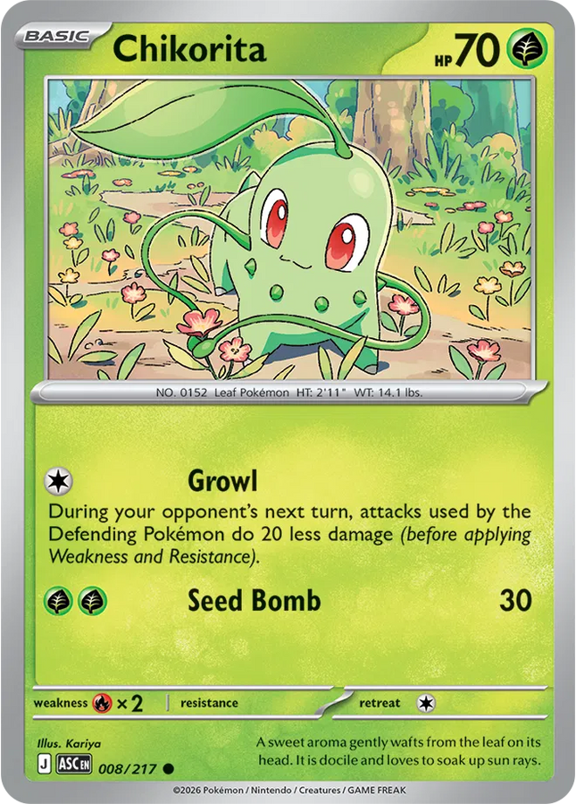 Chikorita Ascended Heroes Common 008/217