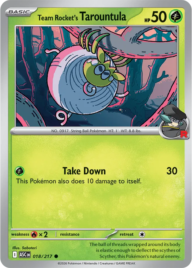Team Rocket's Tarountula Ascended Heroes Common 018/217