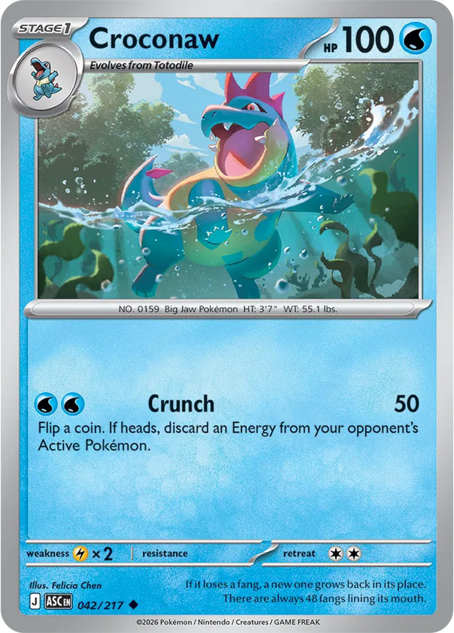 Croconaw Ascended Heroes Uncommon 042/217