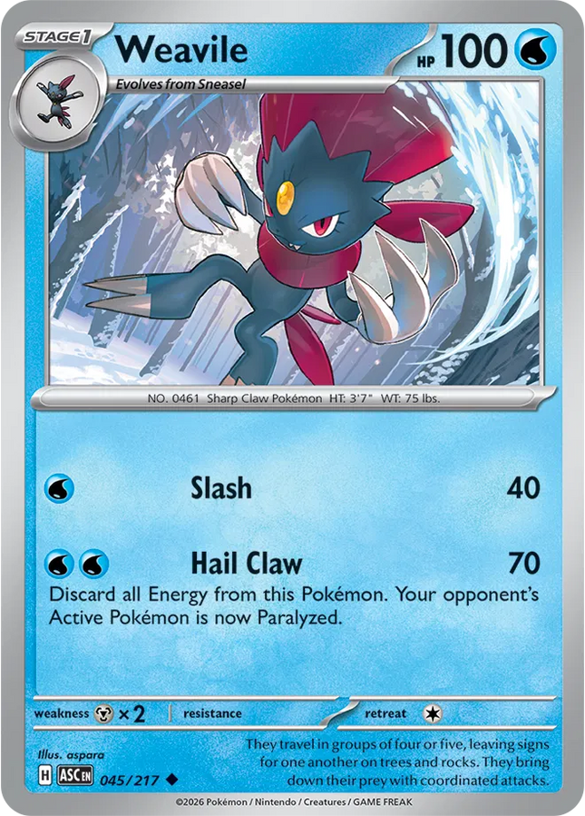 Weavile Ascended Heroes Uncommon 045/217