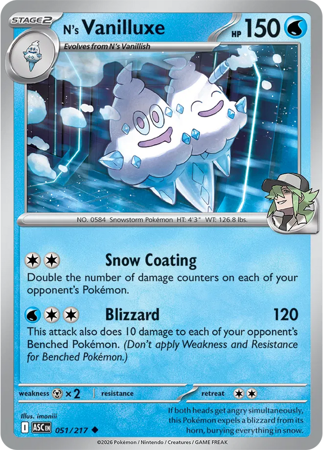 N's Vanilluxe Ascended Heroes Uncommon 051/217