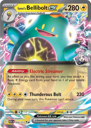 Iono's Bellibolt ex Ascended Heroes Double Rare 070/217