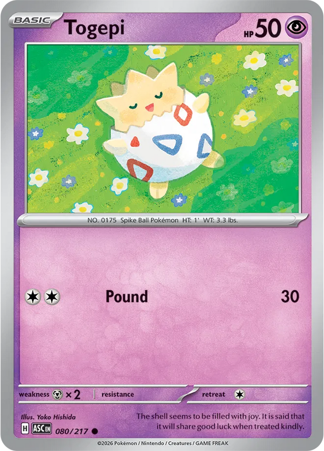 Togepi Ascended Heroes Common 080/217
