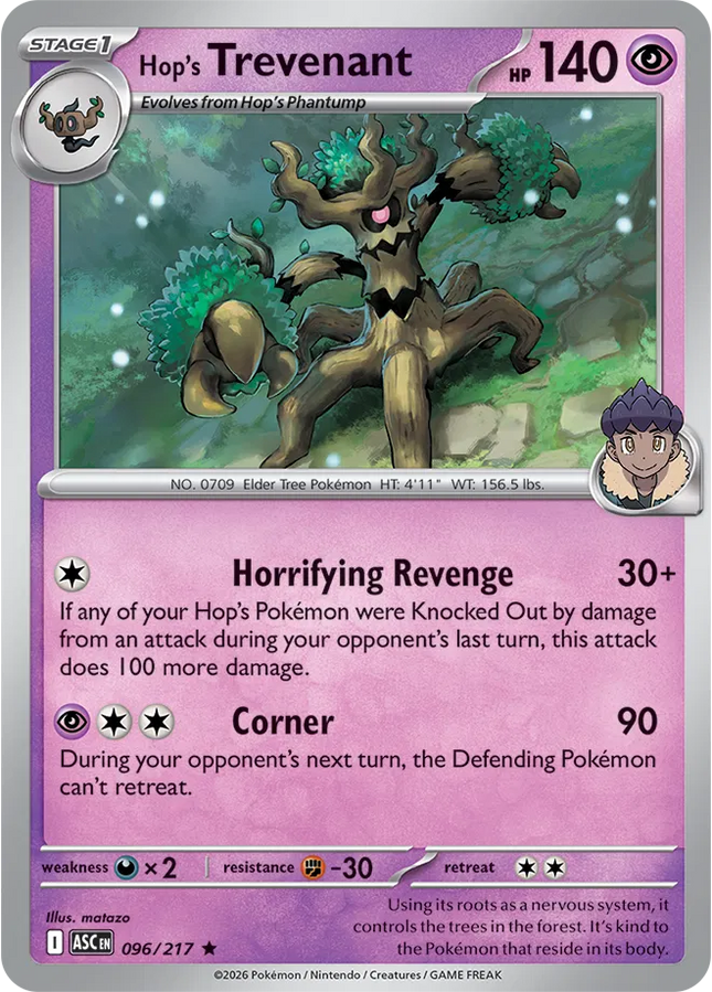 Hop's Trevenant Ascended Heroes Rare 096/217 Holofoil