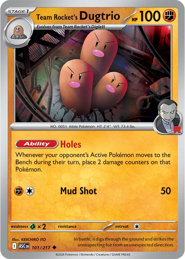 Team Rocket's Dugtrio Ascended Heroes Uncommon 101/217