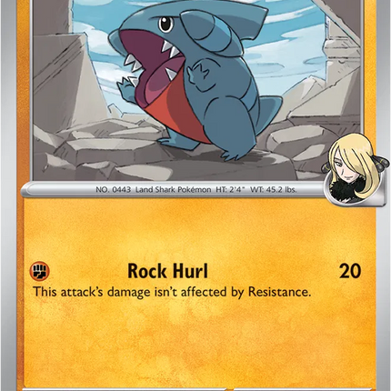 Cynthia's Gible Ascended Heroes Common 109/217