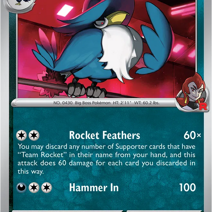 Team Rocket's Honchkrow Ascended Heroes Rare 127/217 Holofoil