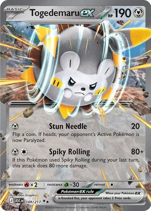 Togedemaru ex Ascended Heroes Double Rare 149/217
