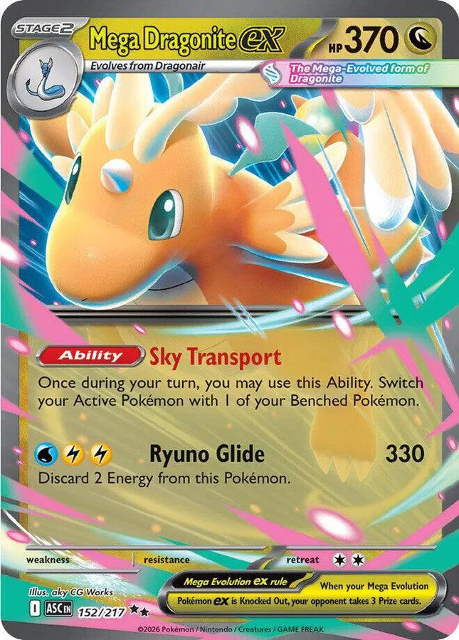 Mega Dragonite ex Ascended Heroes Double Rare 152/217