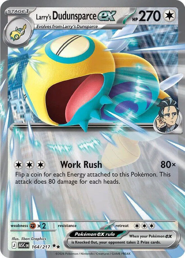 Larry's Dudunsparce ex Ascended Heroes Double Rare 164/217