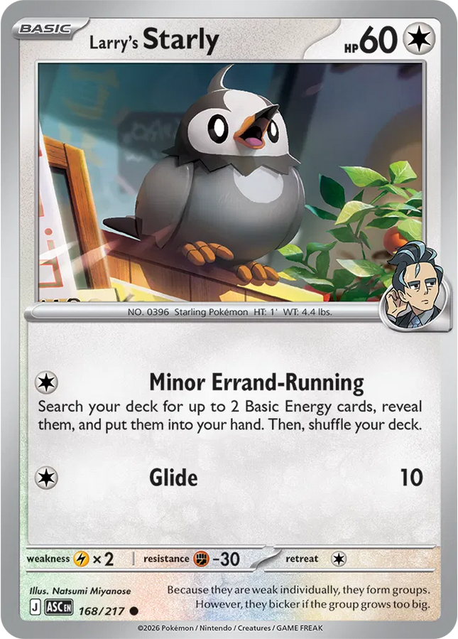 Larry's Starly Ascended Heroes Common 168/217