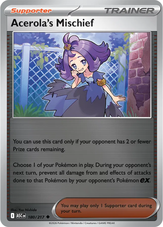 Acerola's Mischief Ascended Heroes Uncommon 180/217 Reverse Holofoil
