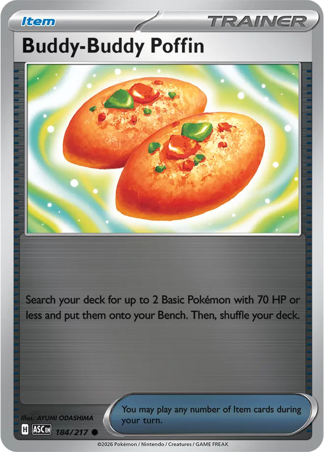 Buddy-Buddy Poffin Ascended Heroes Common 184/217 Reverse Holofoil