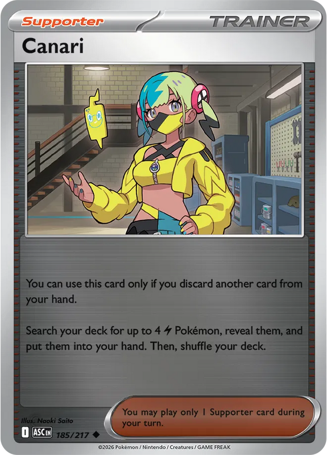 Canari Ascended Heroes Uncommon 185/217 Reverse Holofoil