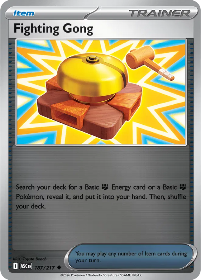 Fighting Gong Ascended Heroes Uncommon 187/217 Reverse Holofoil