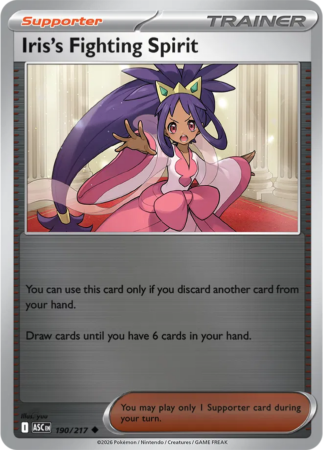 Iris's Fighting Spirit Ascended Heroes Uncommon 190/217 Reverse Holofoil