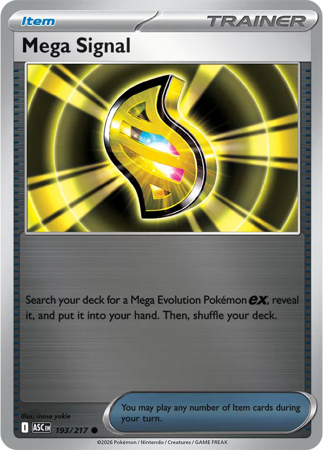 Mega Signal Ascended Heroes Common 193/217 Reverse Holofoil
