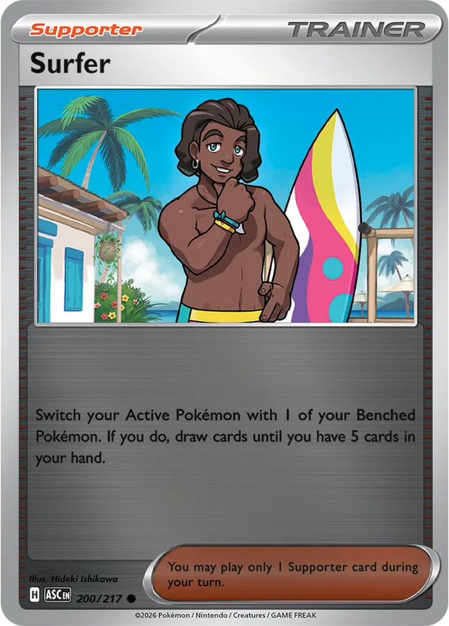 Surfer Ascended Heroes Common 200/217 Reverse Holofoil