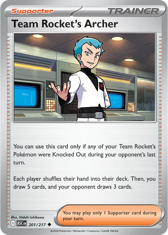 Team Rocket's Archer Ascended Heroes Uncommon 201/217