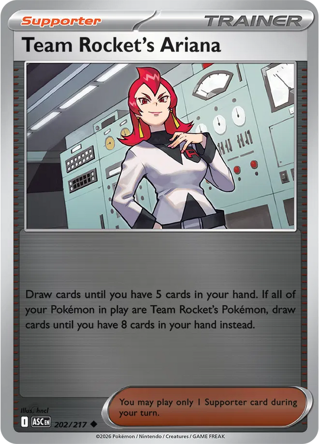 Team Rocket's Ariana Ascended Heroes Uncommon 202/217 Reverse Holofoil