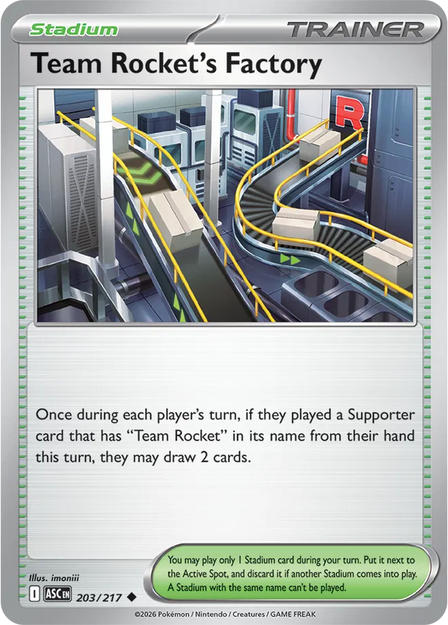 Team Rocket's Factory Ascended Heroes Uncommon 203/217