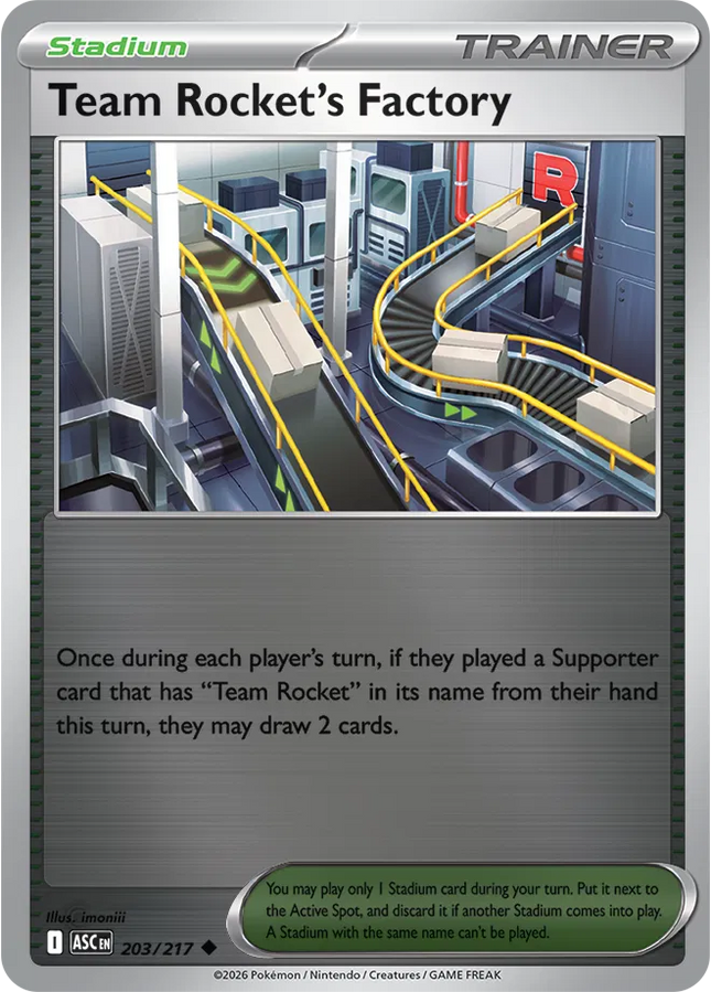 Team Rocket's Factory Ascended Heroes Uncommon 203/217 Reverse Holofoil