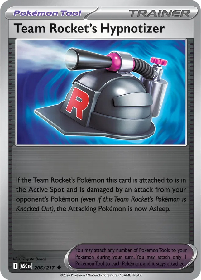 Team Rocket's Hypnotizer Ascended Heroes Uncommon 206/217 Reverse Holofoil