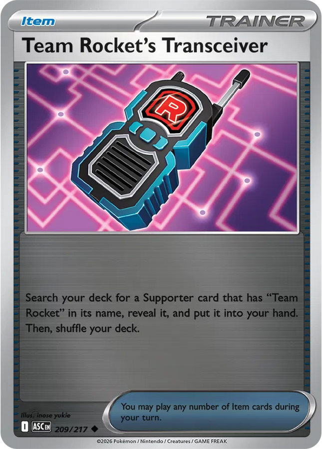 Team Rocket's Transceiver Ascended Heroes Uncommon 209/217 Reverse Holofoil