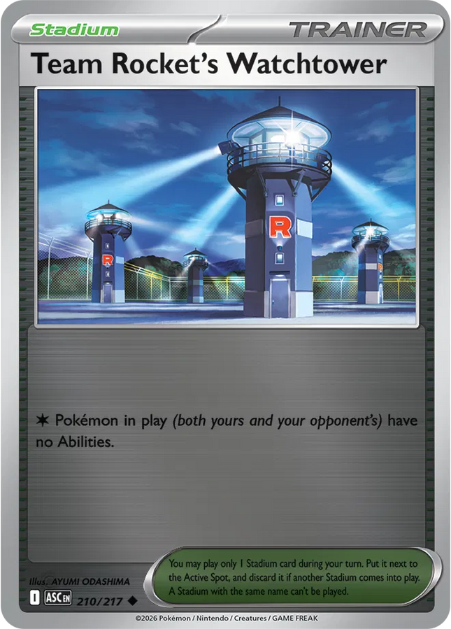 Team Rocket's Watchtower Ascended Heroes Uncommon 210/217 Reverse Holofoil