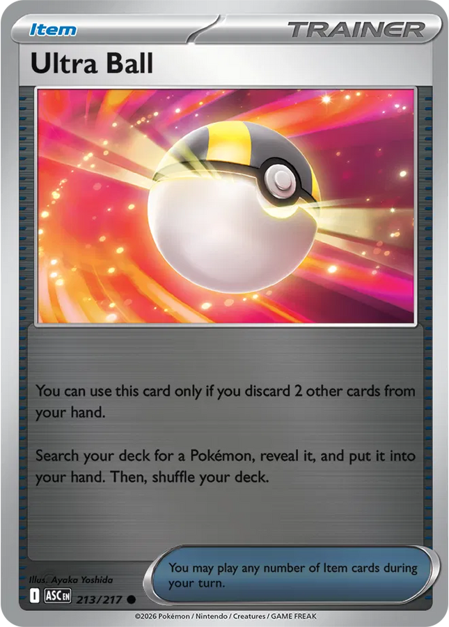 Ultra Ball Ascended Heroes Common 213/217 Reverse Holofoil