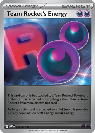 Team Rocket's Energy Ascended Heroes Uncommon 217/217 Reverse Holofoil