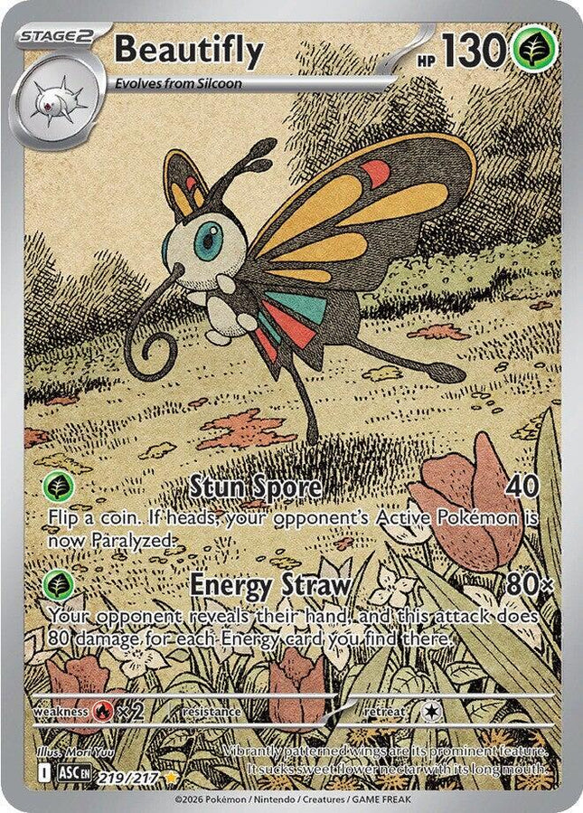 Beautifly Ascended Heroes Illustration Rare 219/217