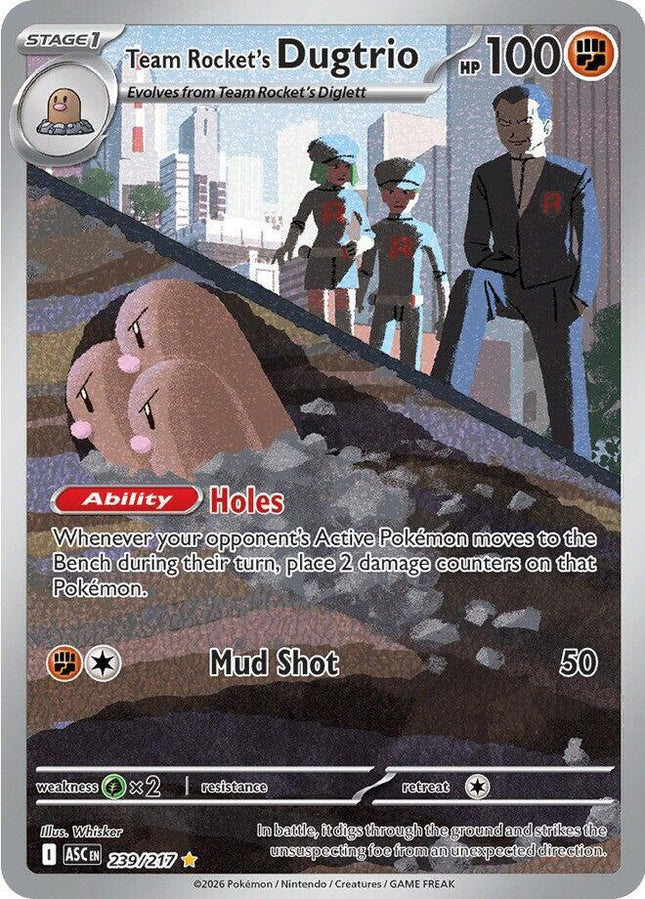 Team Rocket's Dugtrio Ascended Heroes Illustration Rare 239/217