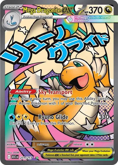 Mega Dragonite ex Ascended Heroes Mega Attack Rare 271/217