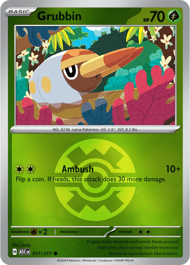 Grubbin (Quick Ball) Ascended Heroes Common 017/217