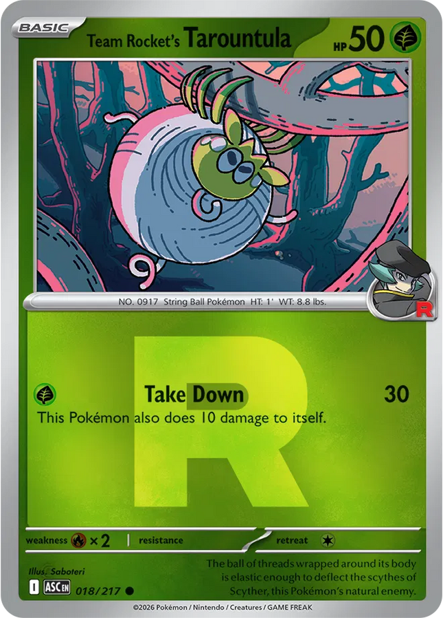 Team Rocket's Tarountula (Team Rocket) Ascended Heroes Common 018/217