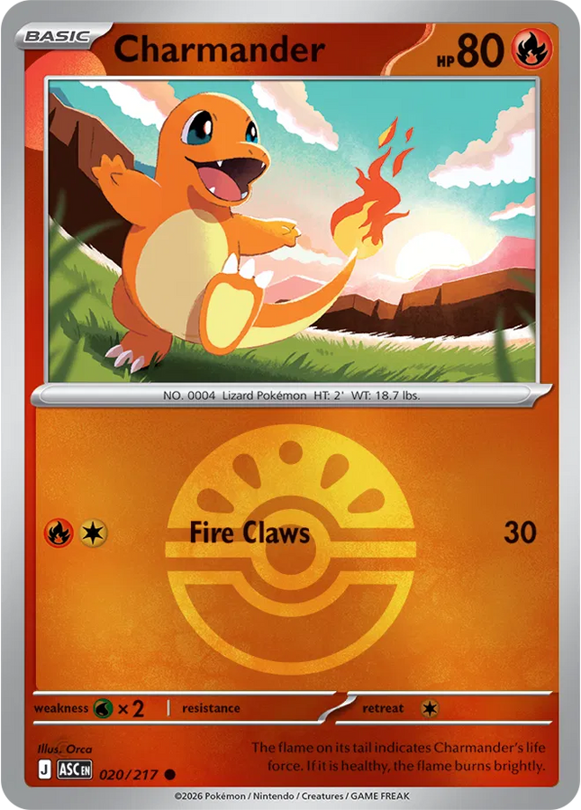 Charmander (Friend Ball) Ascended Heroes Common 020/217