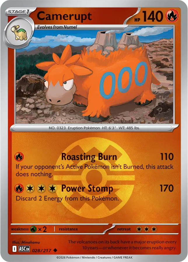 Camerupt (Quick Ball) Ascended Heroes Uncommon 028/217