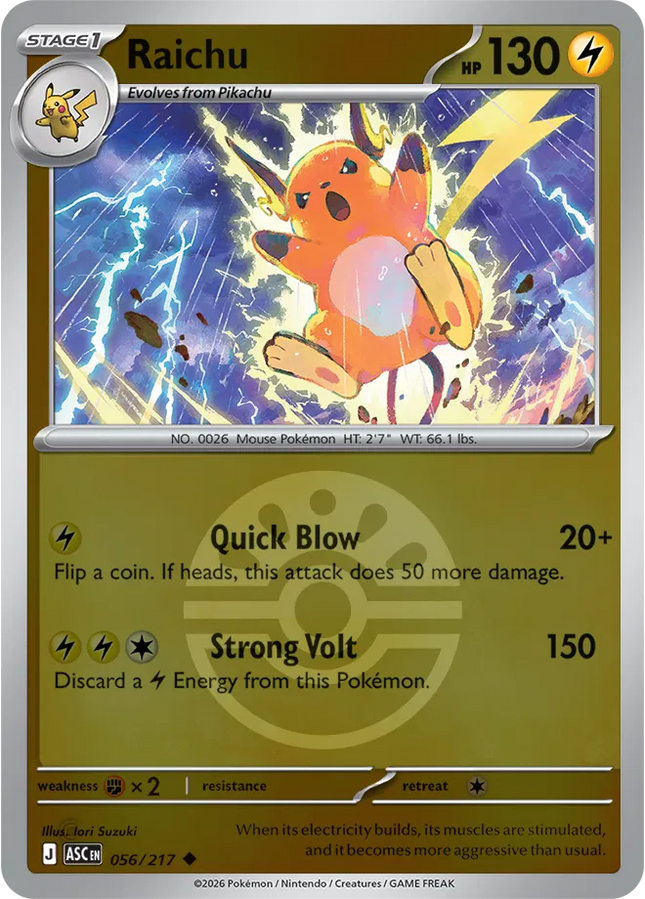Raichu (Friend Ball) Ascended Heroes Uncommon 056/217