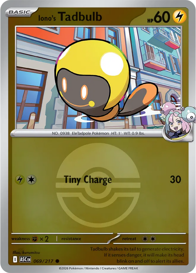 Iono's Tadbulb (Poke Ball) Ascended Heroes Common 069/217