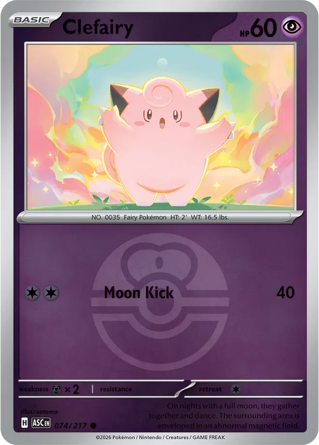 Clefairy (Love Ball) Ascended Heroes Common 074/217
