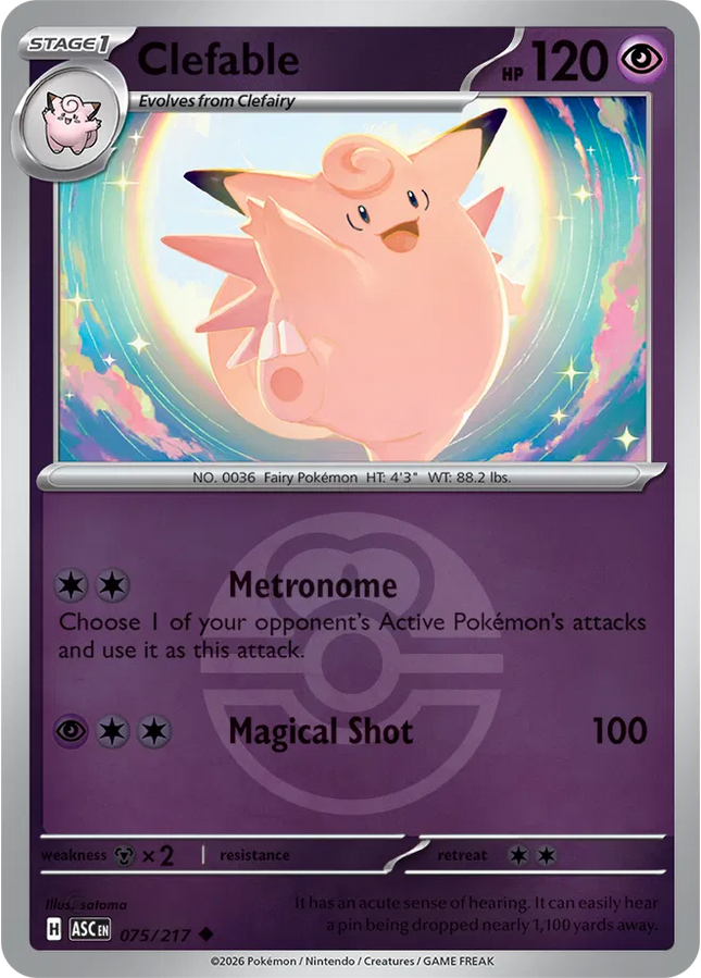 Clefable (Love Ball) Ascended Heroes Uncommon 075/217