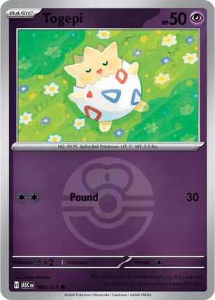 Togepi (Love Ball) Ascended Heroes Common 080/217