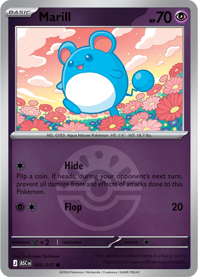 Marill (Friend Ball) Ascended Heroes Common 083/217