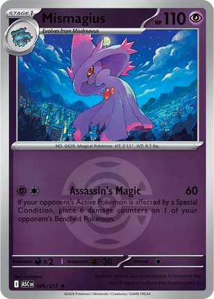 Mismagius (Dusk Ball) Ascended Heroes Rare 086/217