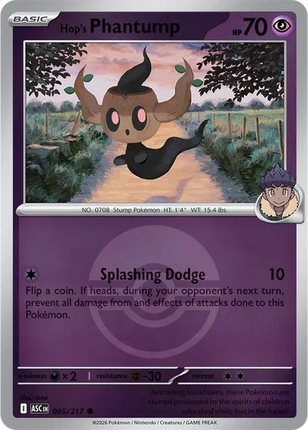 Hop's Phantump (Poke Ball) Ascended Heroes Common 095/217