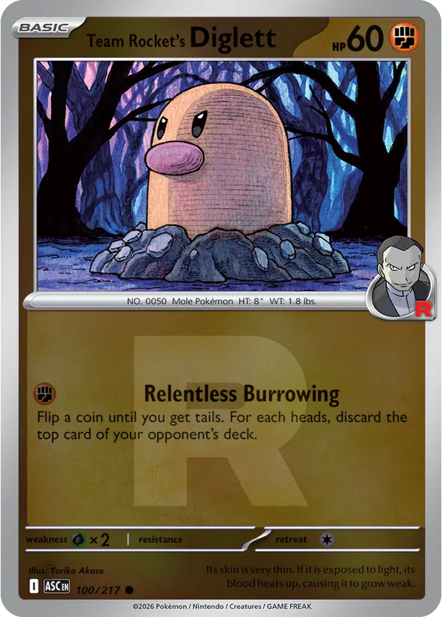 Team Rocket's Diglett (Team Rocket) Ascended Heroes Common 100/217