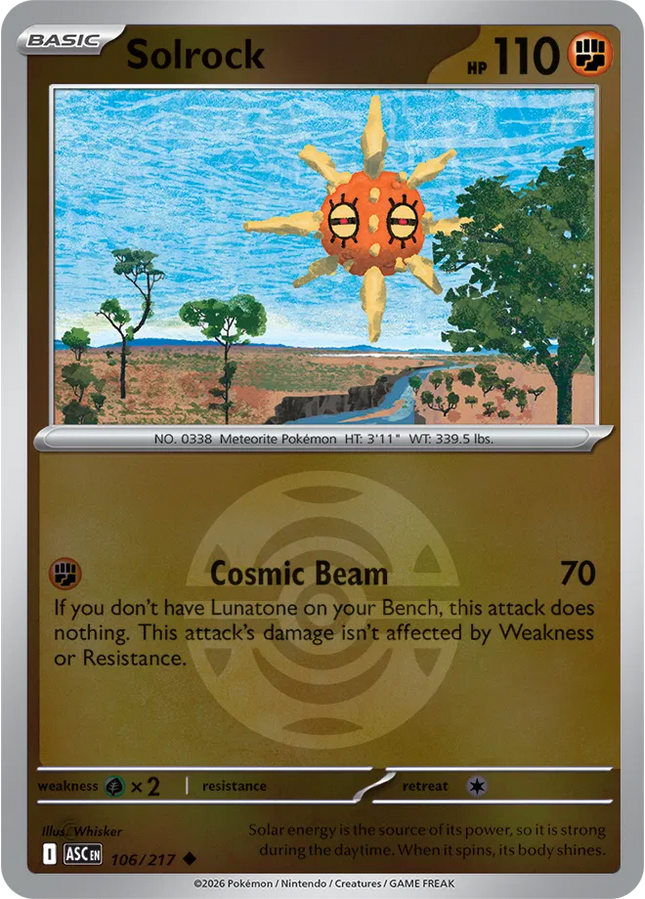 Solrock (Dusk Ball) Ascended Heroes Uncommon 106/217